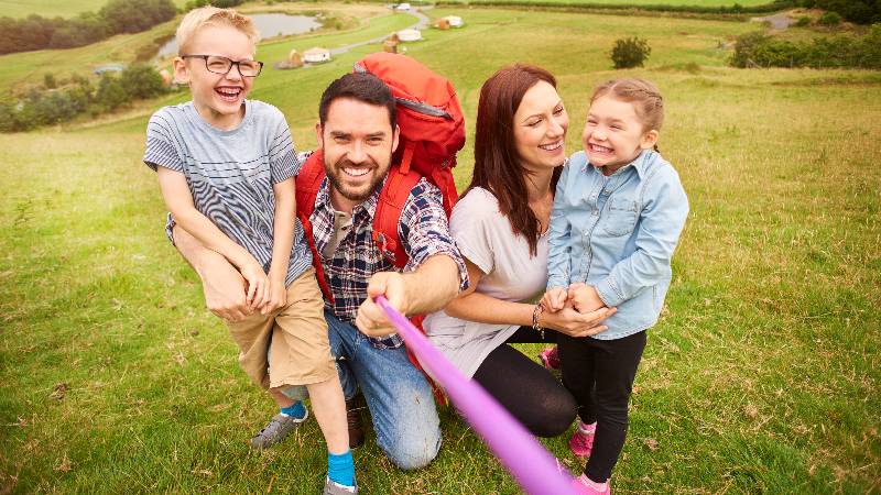 consejos de selfies en familia