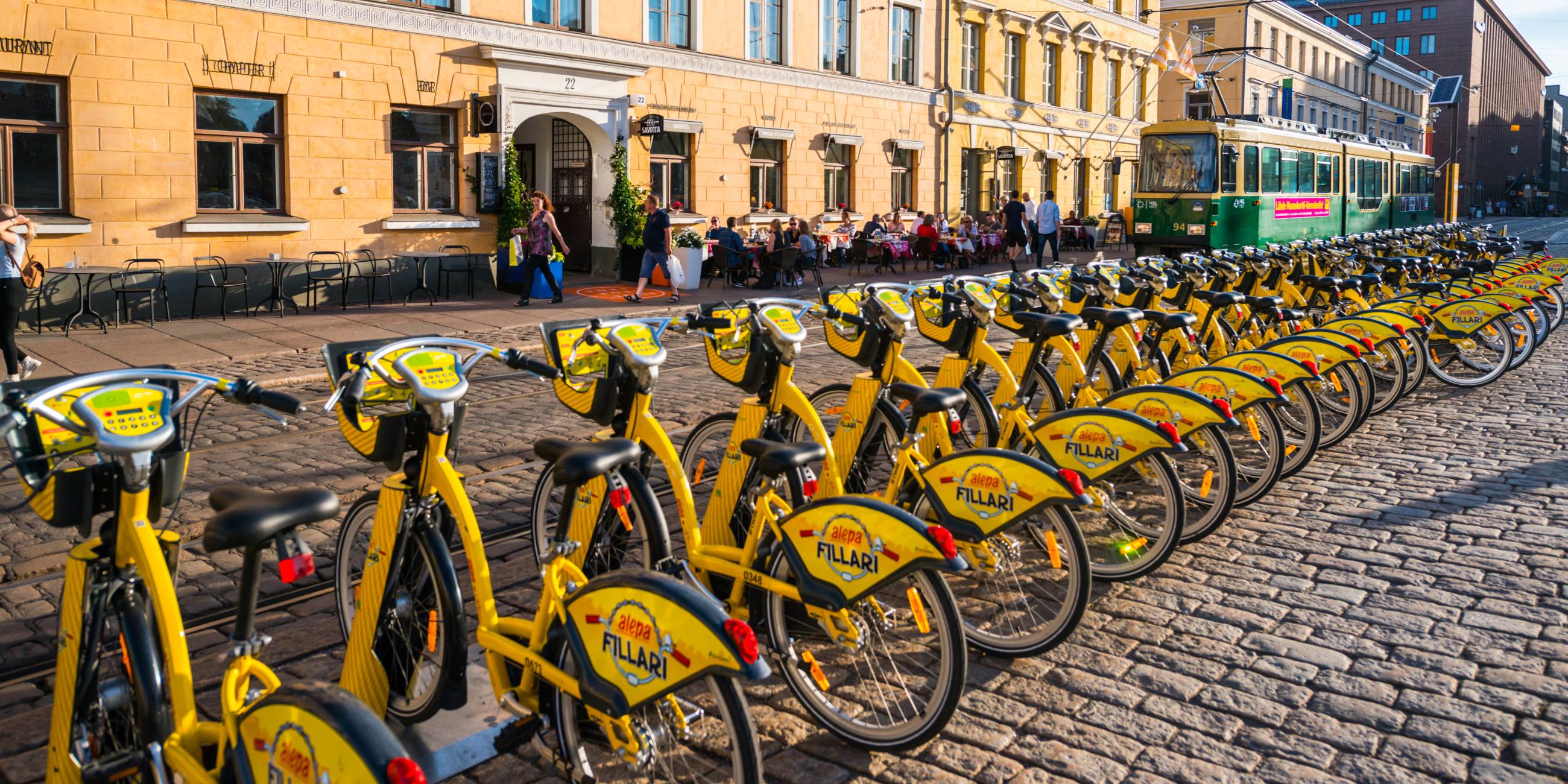 yellow city bike