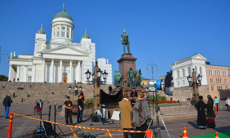 Film-set-outside-the-steps-to-Helsinki-Cathedral-also-used-for-Bollywood-films