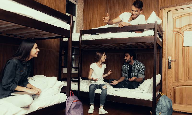 Group-of-people-in-their-room-in-a-Hostel