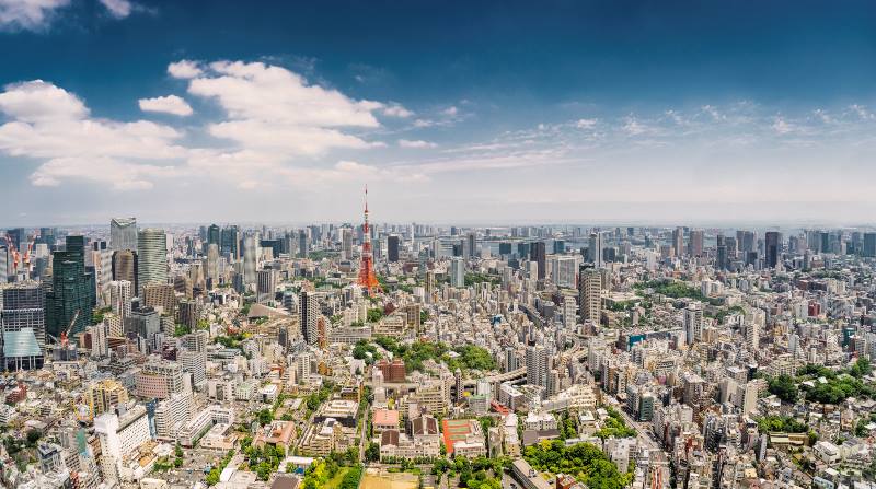 View-of-the-urban-sprawl-of-Tokyo-First-trip-to-Japan