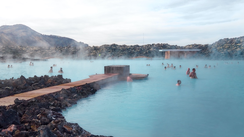 The landscape around Blue Lagoon geothermal area, Iceland