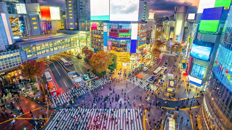 Shibuya crossing in Tokyo