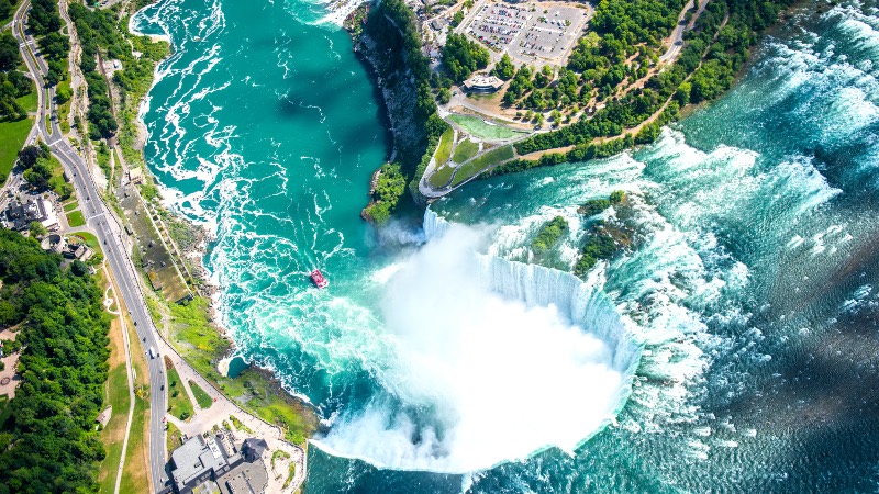 Niagara falls ariel view