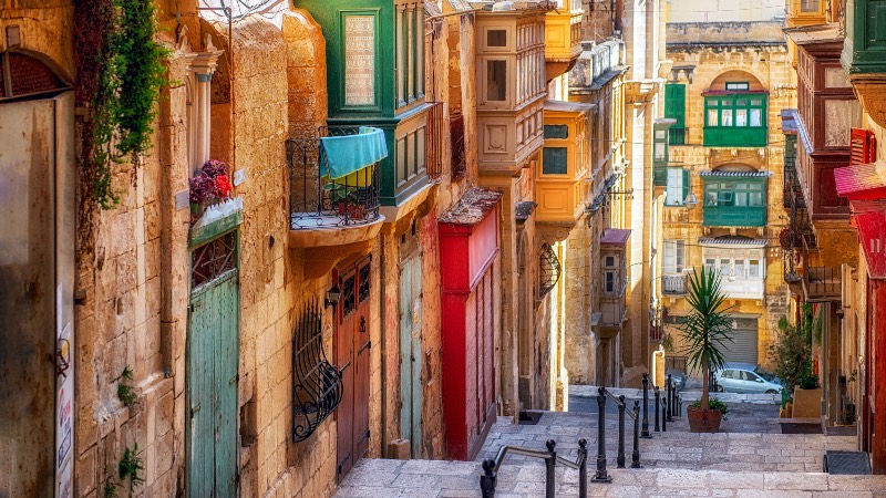 Streets of Valetta in Malta