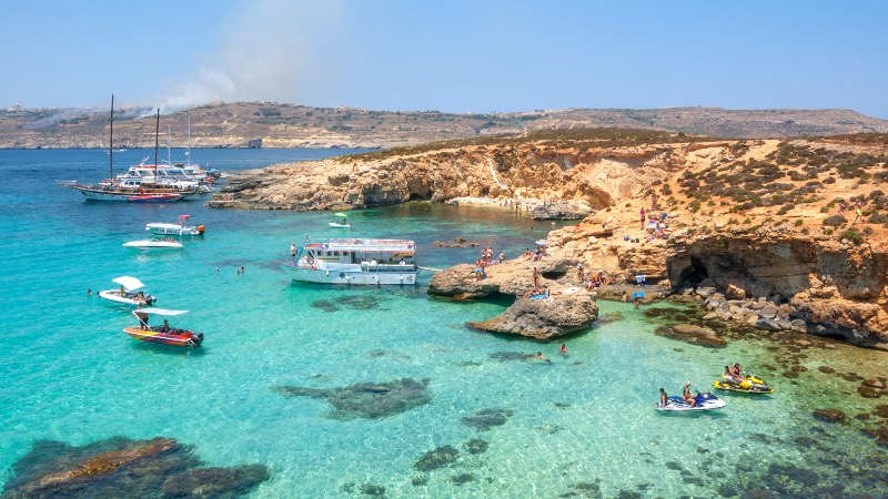 On the coastline of Malta