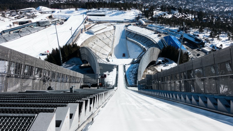 Ski jump near Oslo, Norway