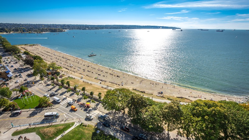 English Bay beach near Vancouver 