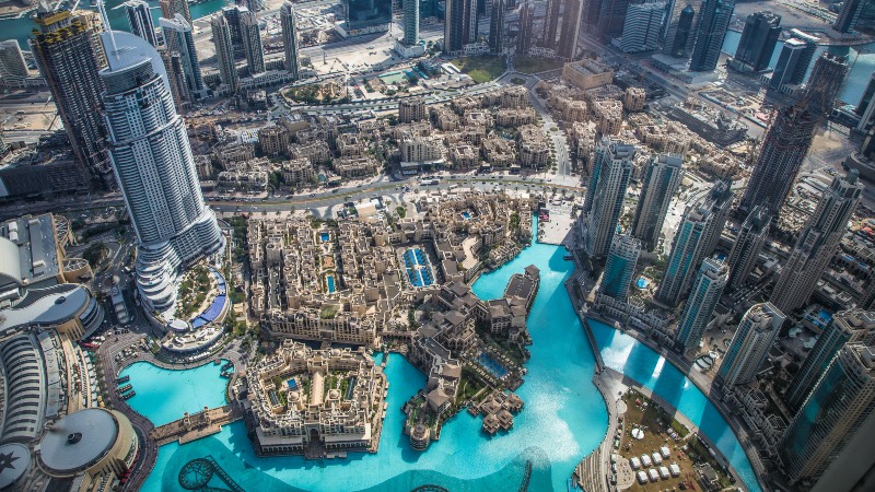 View from the Burj Khalifa in Dubai 