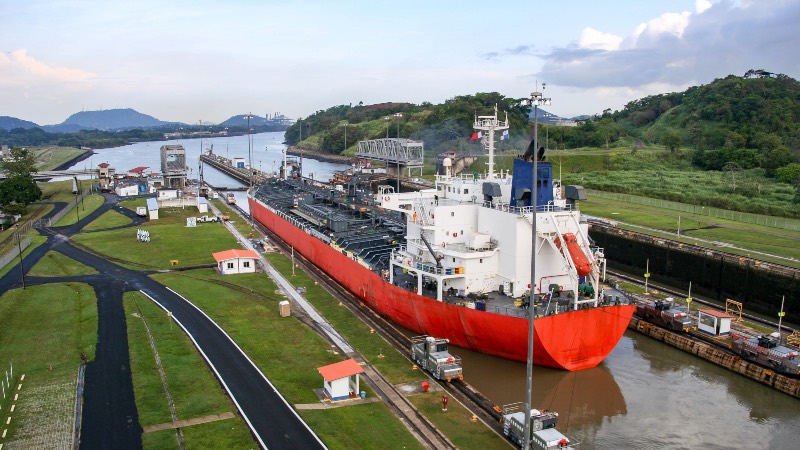 The Panama canal near Panama City