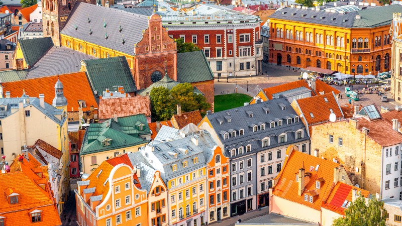 View of the old town in Riga