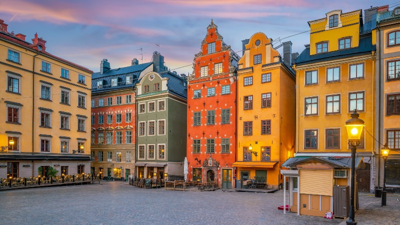 View of the old town in Stockholm 