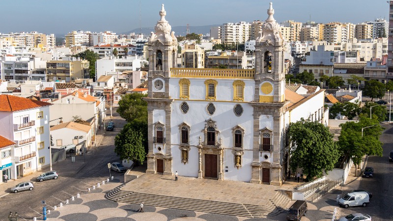 Faro Cathedral in the Old Town near The Algarve