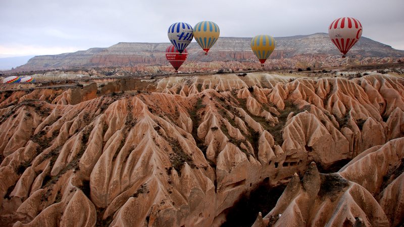 balloons over Cappadocia